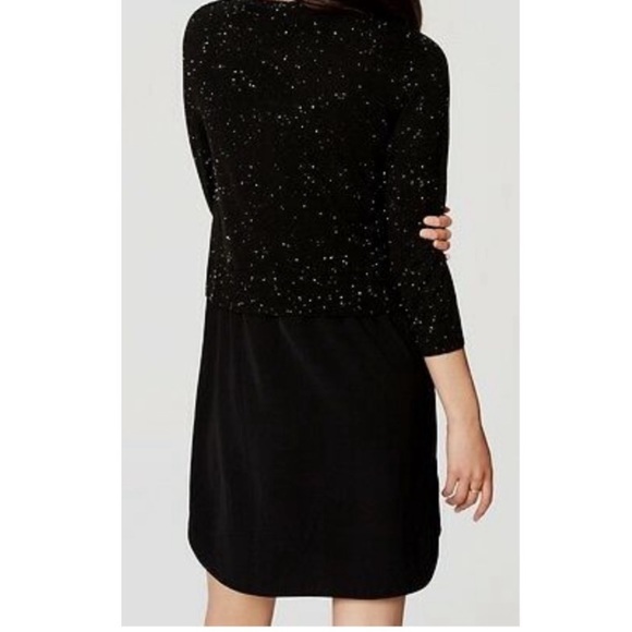 LOFT speckled 2 in 1 sweater dress - Picture 2 of 6